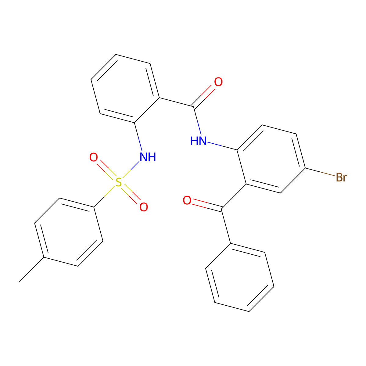 N-(2-Benzoyl-4-bromophenyl)-2-(4-methylbenzenesulfonamido)benzamide molecular structure, CAS 321555-72-0