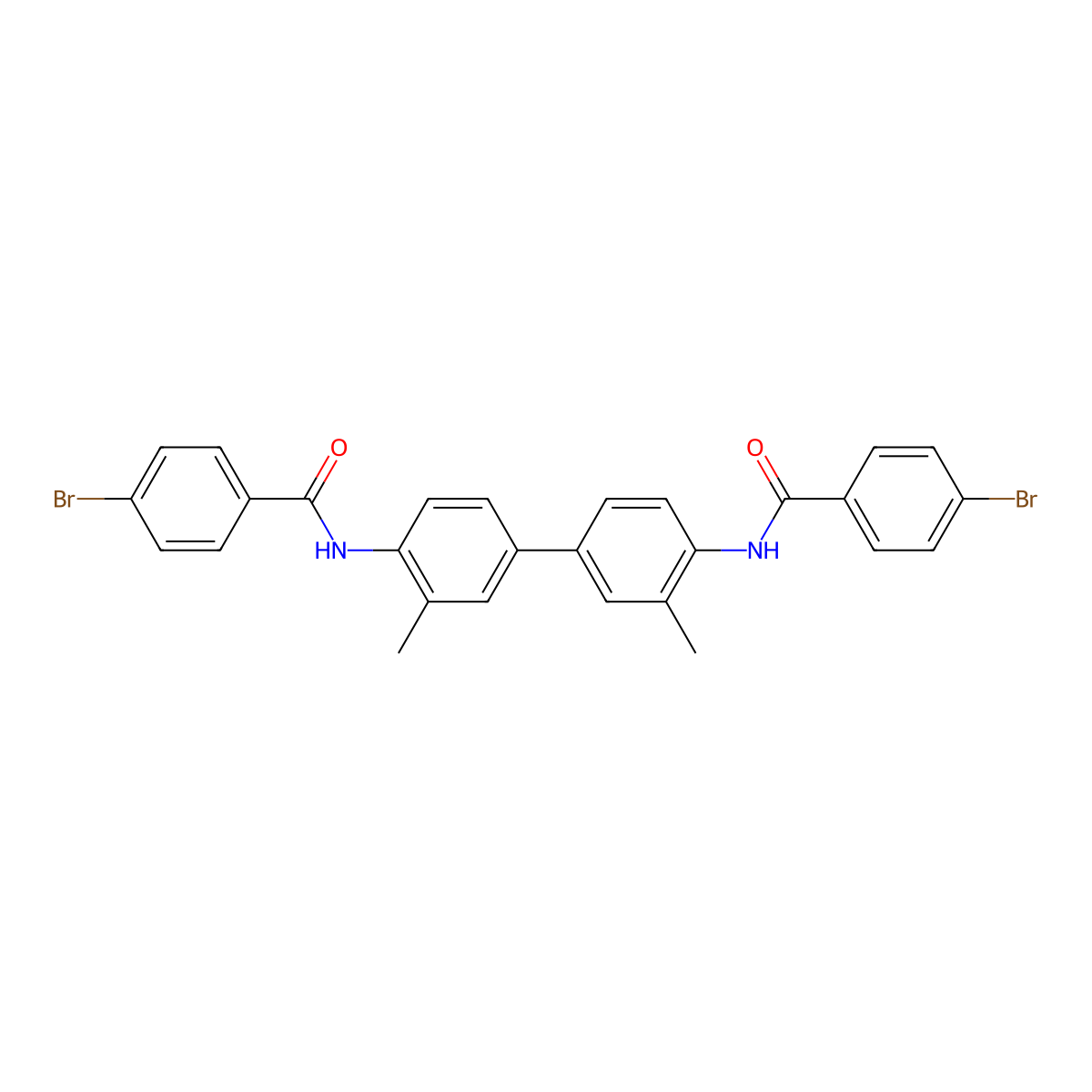 4-bromo-N-[4-[4-[(4-bromobenzoyl)amino]-3-methylphenyl]-2-methylphenyl]benzamide molecular structure, CAS 321555-76-4