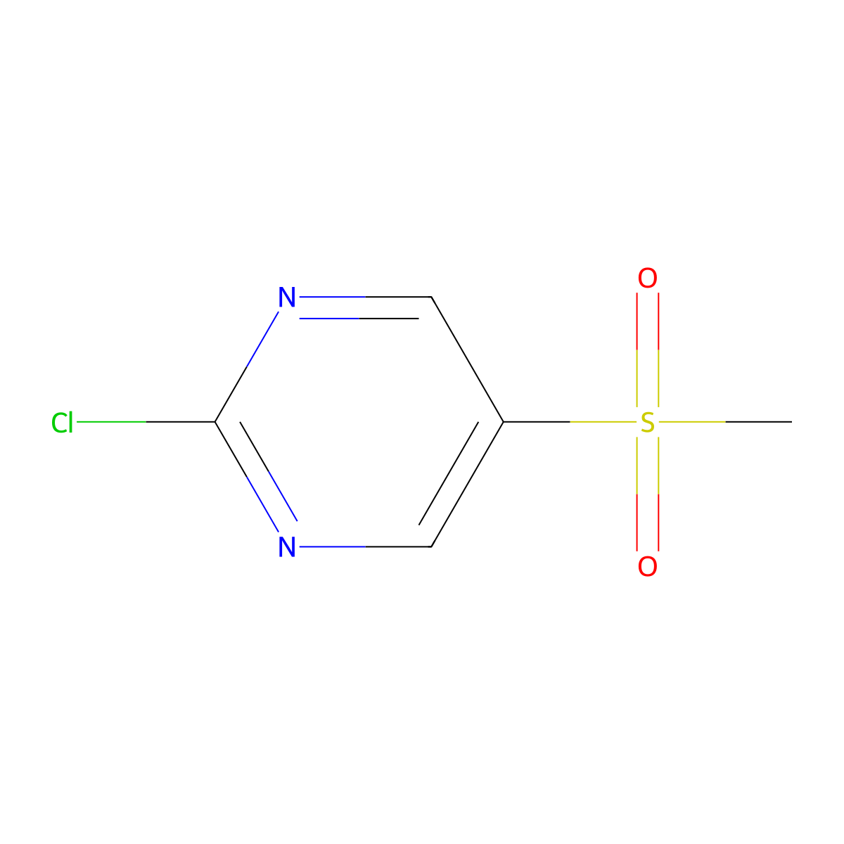 2-Chloro-5-methanesulfonylpyrimidine molecular structure, CAS 321565-33-7