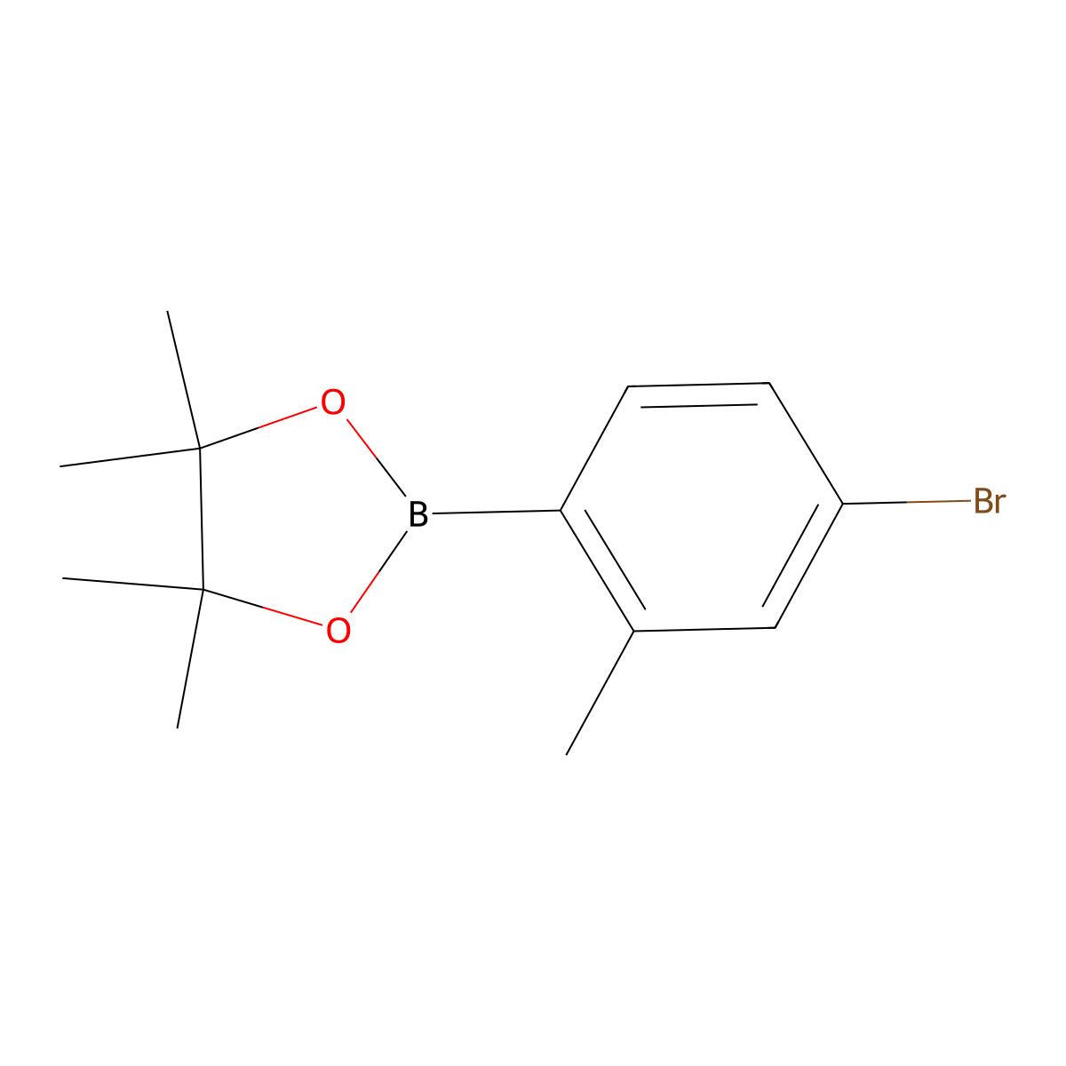 2-(4-Bromo-2-methylphenyl)-4,4,5,5-tetramethyl-1,3,2-dioxaborolane molecular structure, CAS 321574-04-3