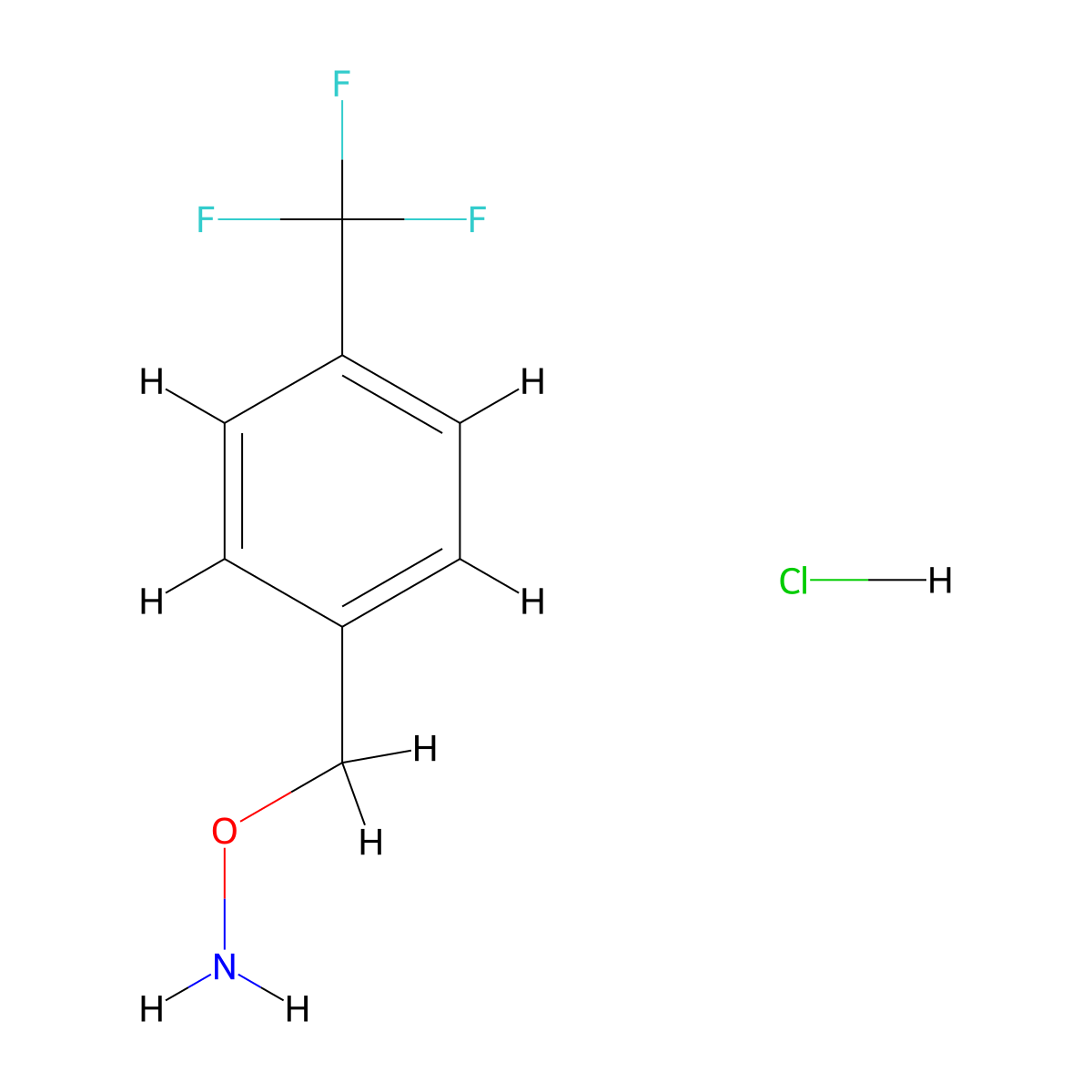 O-(4-(Trifluoromethyl)benzyl)hydroxylamine hydrochloride molecular structure, CAS 321574-29-2