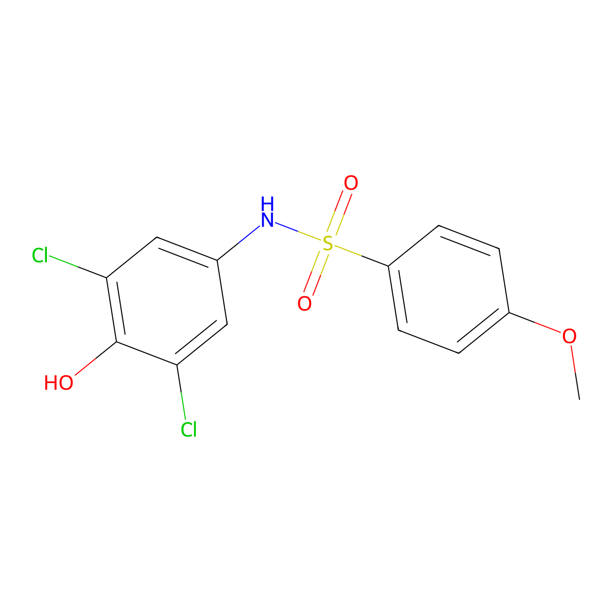 N-(3,5-dichloro-4-hydroxyphenyl)-4-methoxybenzenesulfonamide molecular structure, CAS 321577-31-5