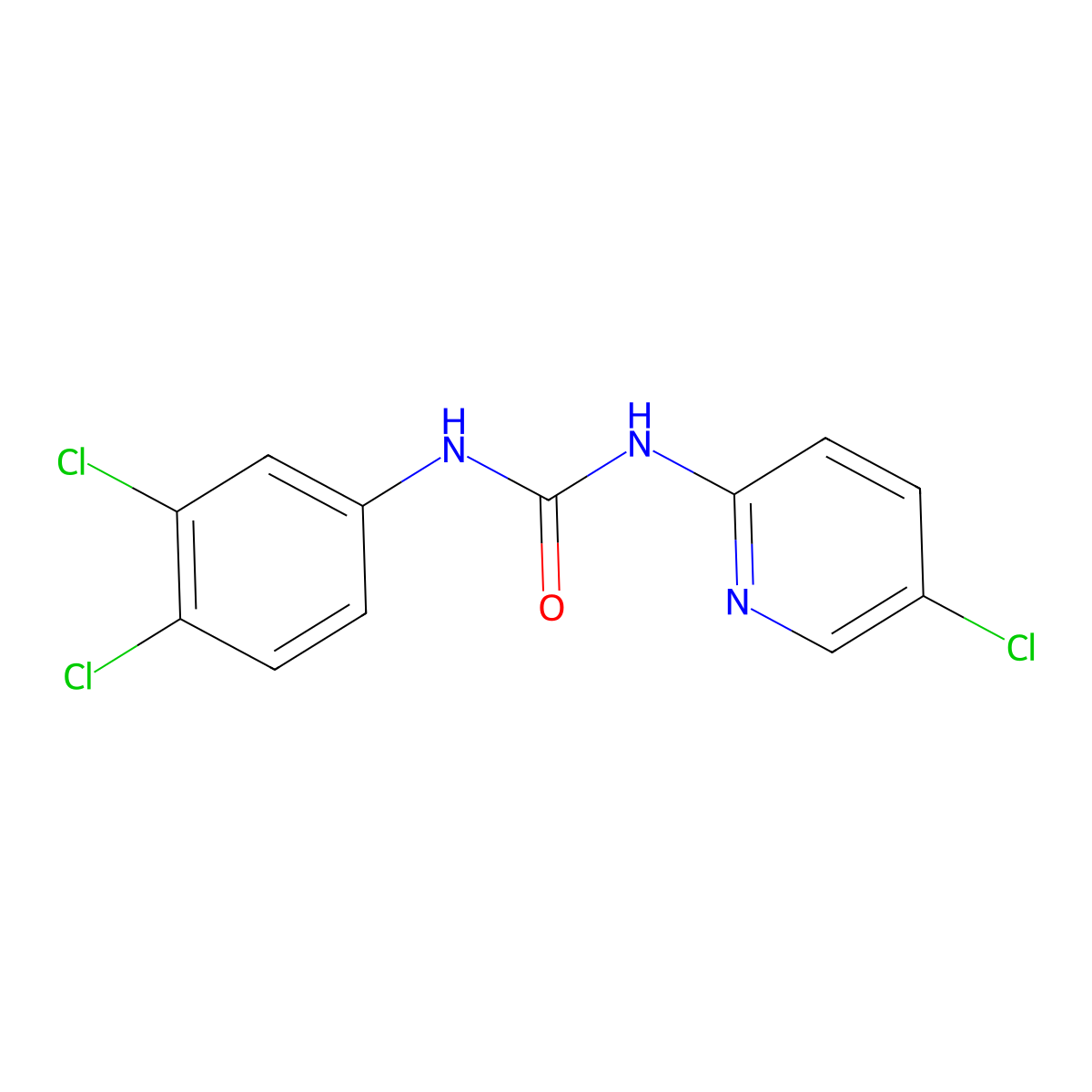 1-(5-Chloropyridin-2-yl)-3-(3,4-dichlorophenyl)urea molecular structure, CAS 321579-81-1