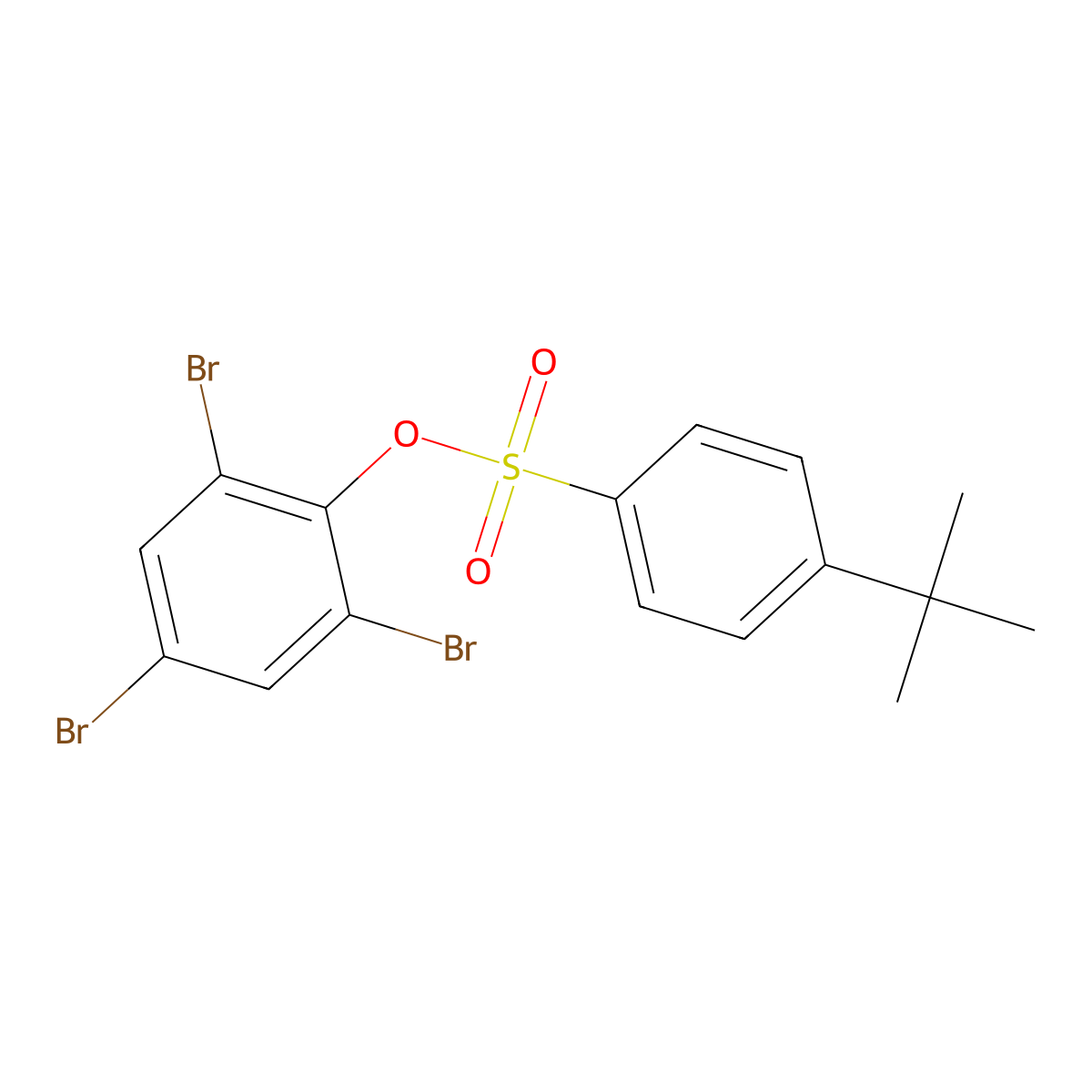 2,4,6-Tribromophenyl 4-tert-butylbenzene-1-sulfonate molecular structure, CAS 321580-01-2