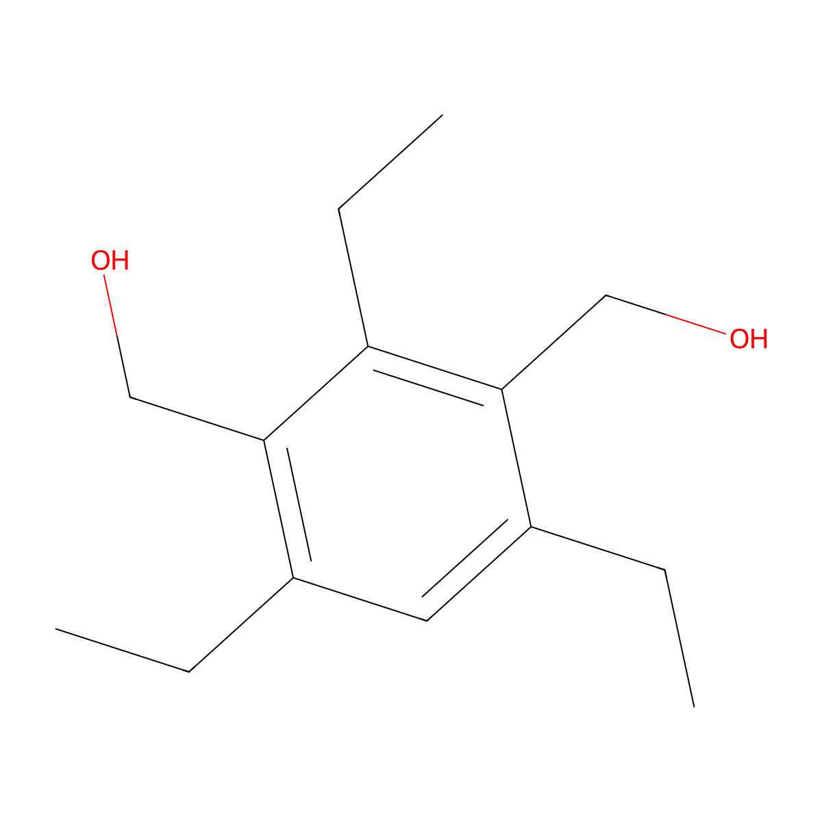 [2,4,6-Triethyl-3-(hydroxymethyl)phenyl]methanol molecular structure, CAS 321580-16-9