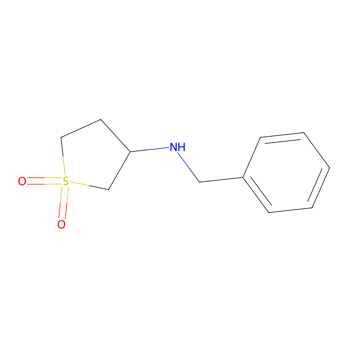 N-benzyltetrahydrothiophen-3-amine 1,1-dioxide molecular structure, CAS 321580-44-3