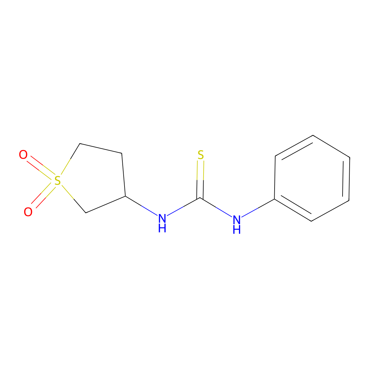 1-Hydroxy-3-{[(phenylamino)thioxomethyl]amino}thiolan-1-one molecular structure, CAS 321580-53-4