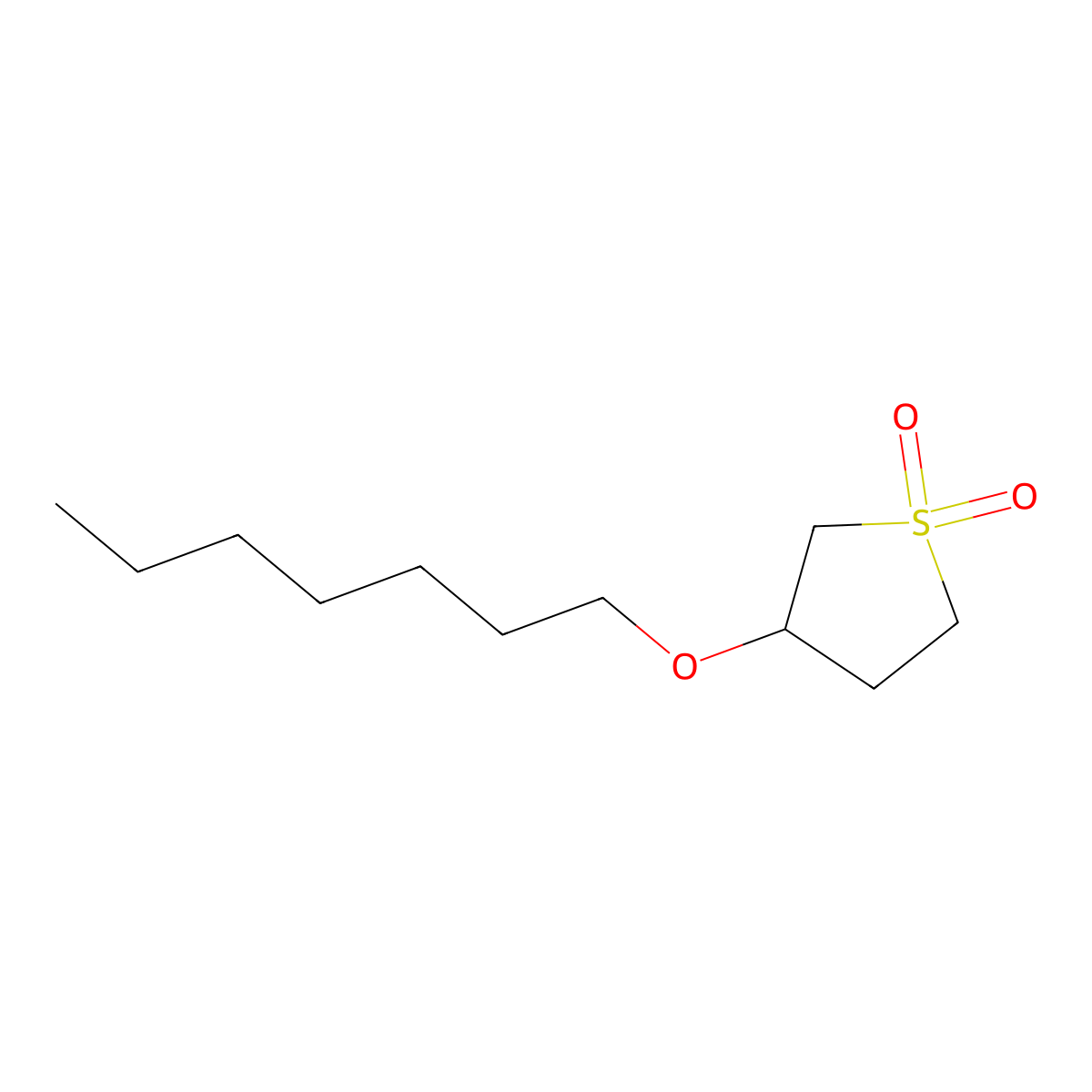 Thiophene, 3-(heptyloxy)tetrahydro-, 1,1-dioxide molecular structure, CAS 321580-90-9