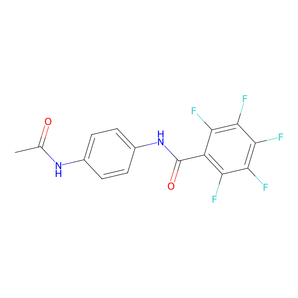 N-(4-acetamidophenyl)-2,3,4,5,6-pentafluorobenzamide molecular structure, CAS 321581-15-1