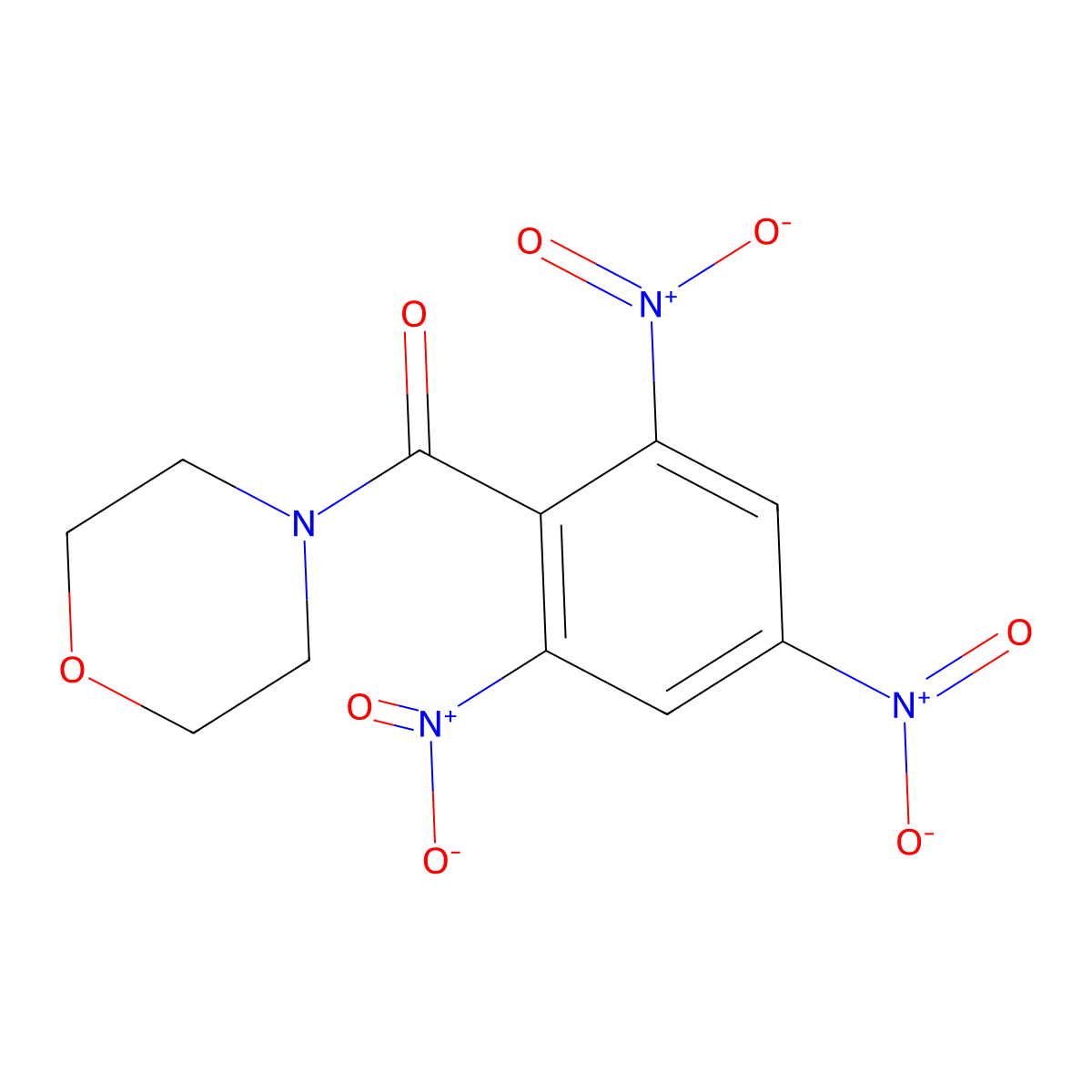 4-(2,4,6-Trinitrobenzoyl)morpholine molecular structure, CAS 321596-14-9