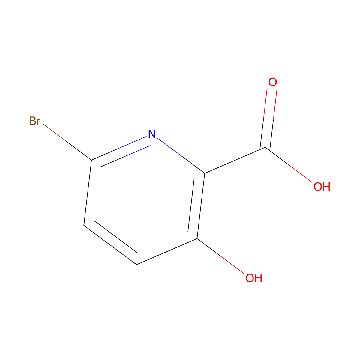6-Bromo-3-hydroxypicolinic acid molecular structure, CAS 321596-58-1