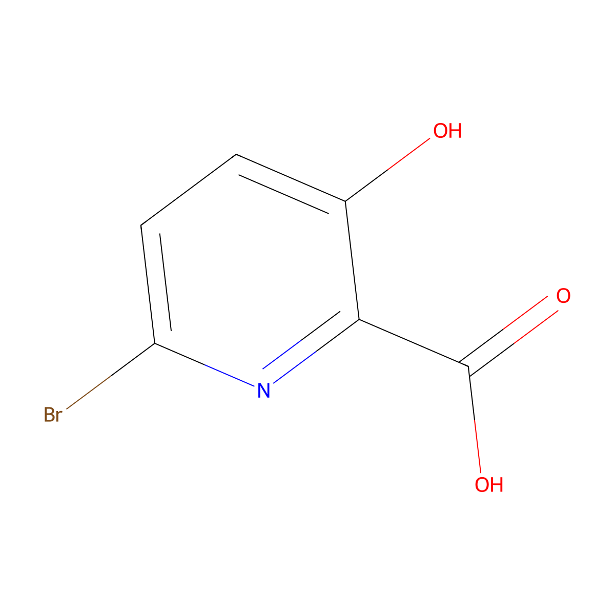 6-Bromo-3-hydroxypicolinic acid molecular structure, CAS 321596-58-1