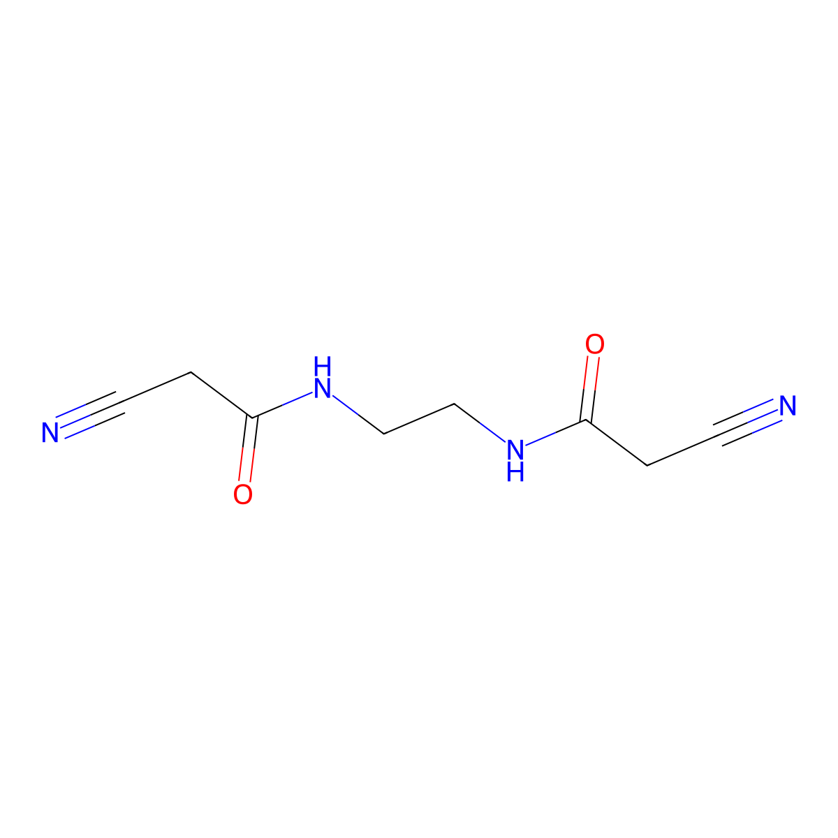 N,N'-Ethylenebis(2-cyanoacetamide) molecular structure, CAS 3216-88-4