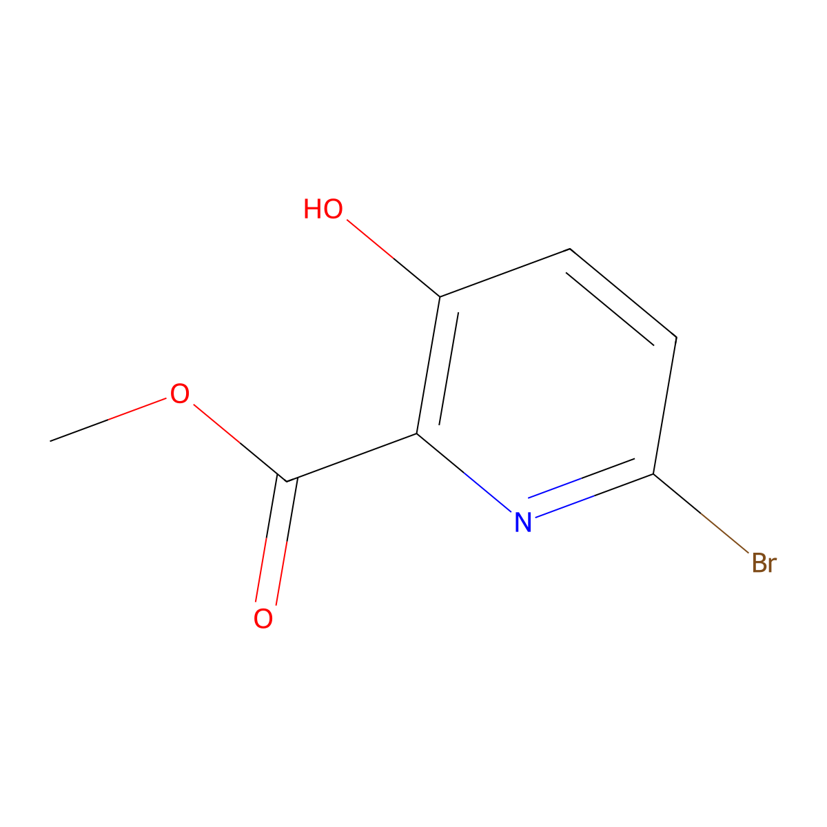 Methyl 6-bromo-3-hydroxypicolinate molecular structure, CAS 321601-48-3