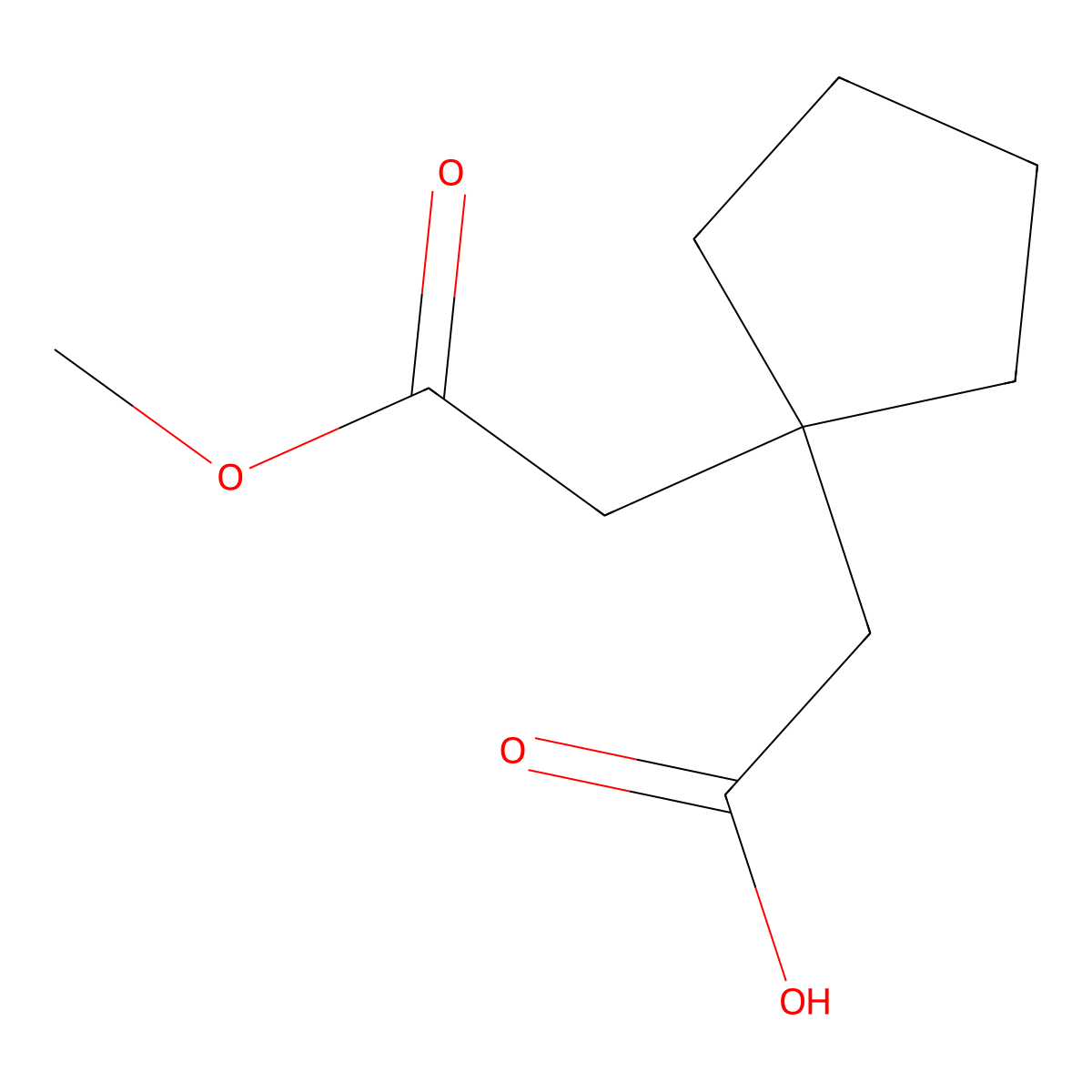 1-Methyl 1,1-cyclopentanediacetate molecular structure, CAS 321602-27-1