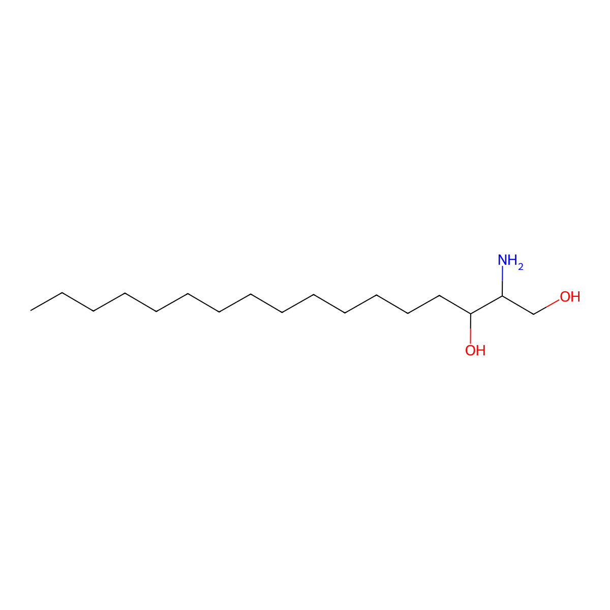 C17 Sphinganine molecular structure, CAS 32164-02-6