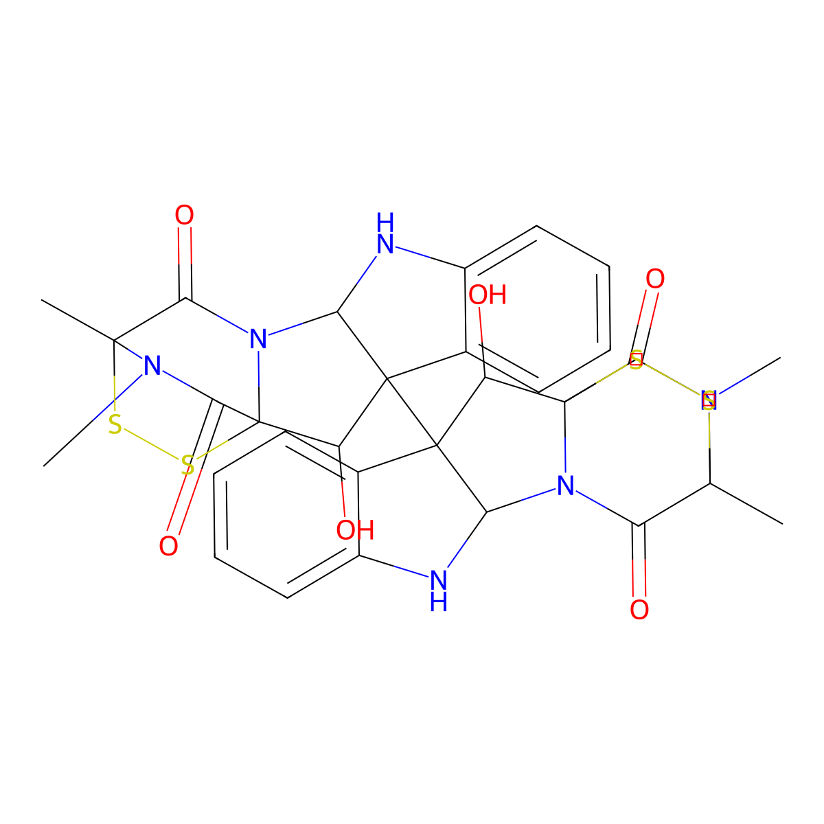 (6S,6'S)-19,19'-Dideoxy-6,6'-dihydroxychetocin molecular structure, CAS 32164-16-2