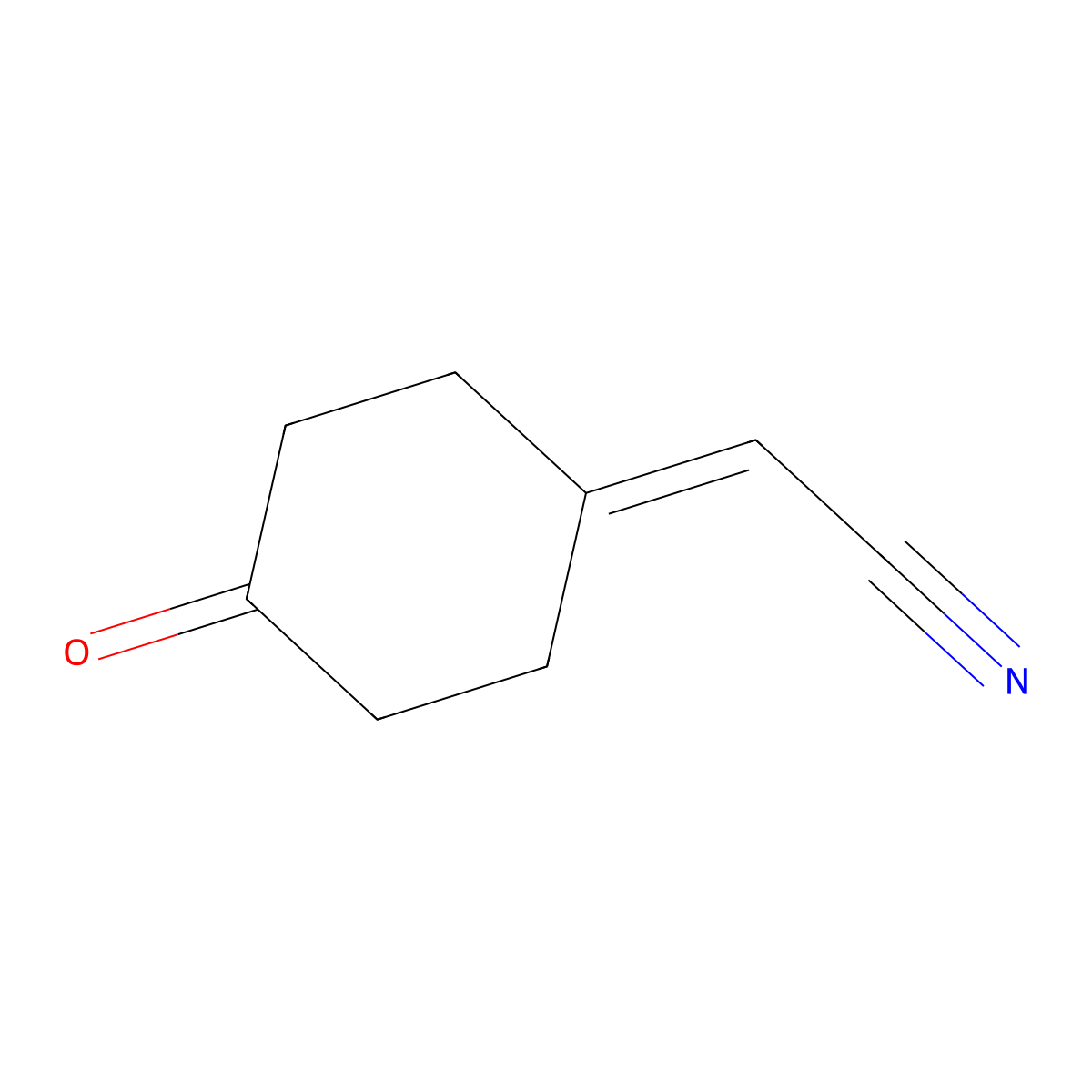 2-(4-Oxocyclohexylidene)acetonitrile molecular structure, CAS 321655-25-8