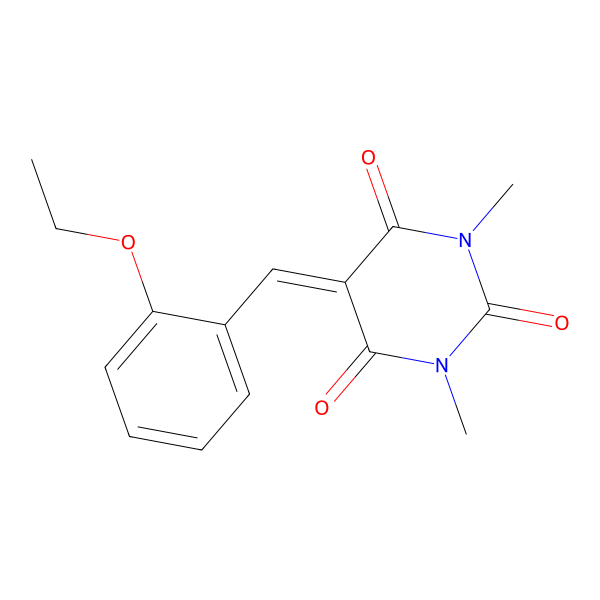 5-[(2-Ethoxyphenyl)methylidene]-1,3-dimethyl-1,3-diazinane-2,4,6-trione molecular structure, CAS 321657-66-3