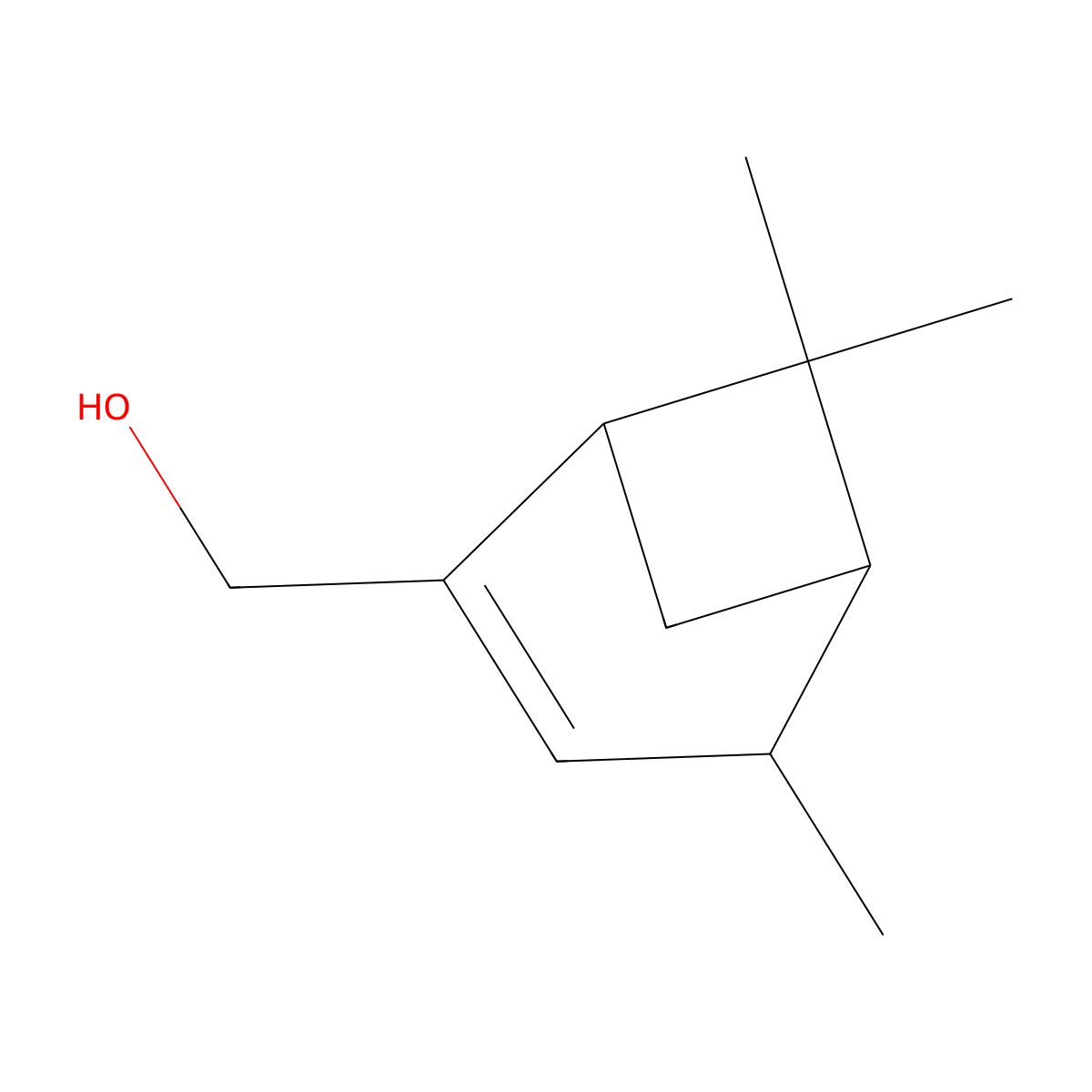 [(1R,4S,5R)-4,6,6-trimethyl-2-bicyclo[3.1.1]hept-2-enyl]methanol molecular structure, CAS 32166-17-9