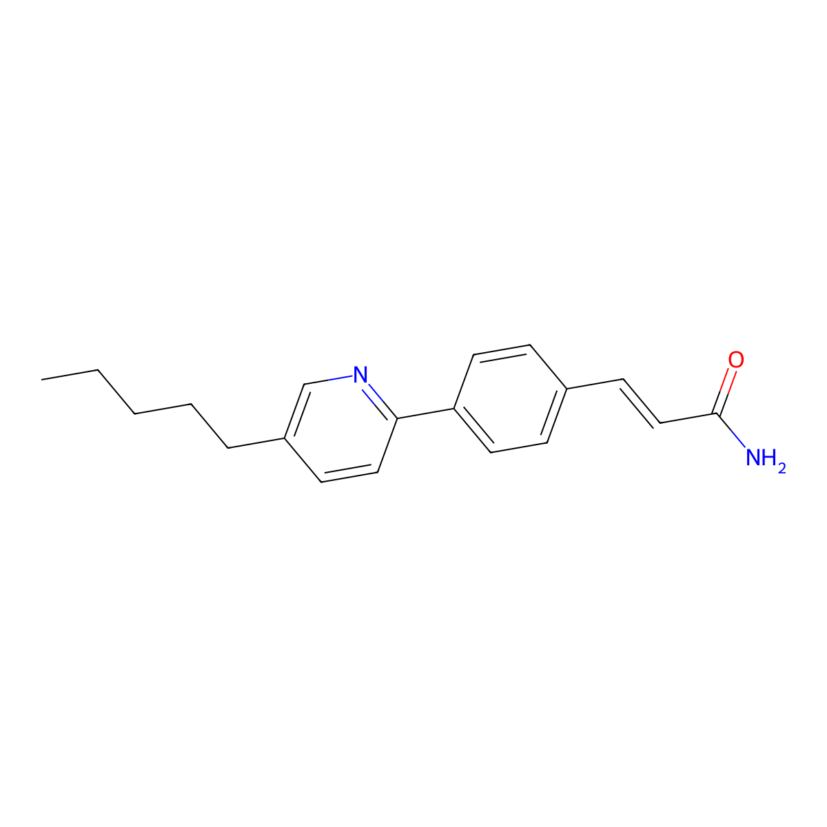 2-Propenamide, 3-[4-(5-pentyl-2-pyridinyl)phenyl]- molecular structure, CAS 321673-59-0