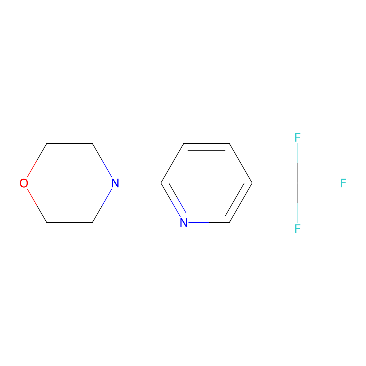 4-(5-(Trifluoromethyl)pyridin-2-yl)morpholine molecular structure, CAS 321679-59-8