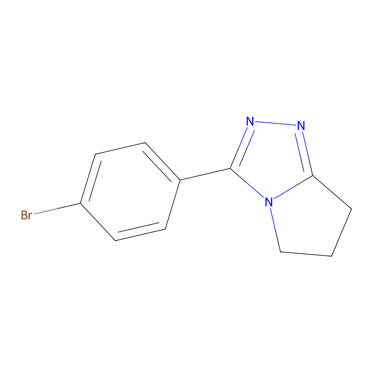 3-(4-bromophenyl)-6,7-dihydro-5H-pyrrolo[2,1-c][1,2,4]triazole molecular structure, CAS 321679-99-6
