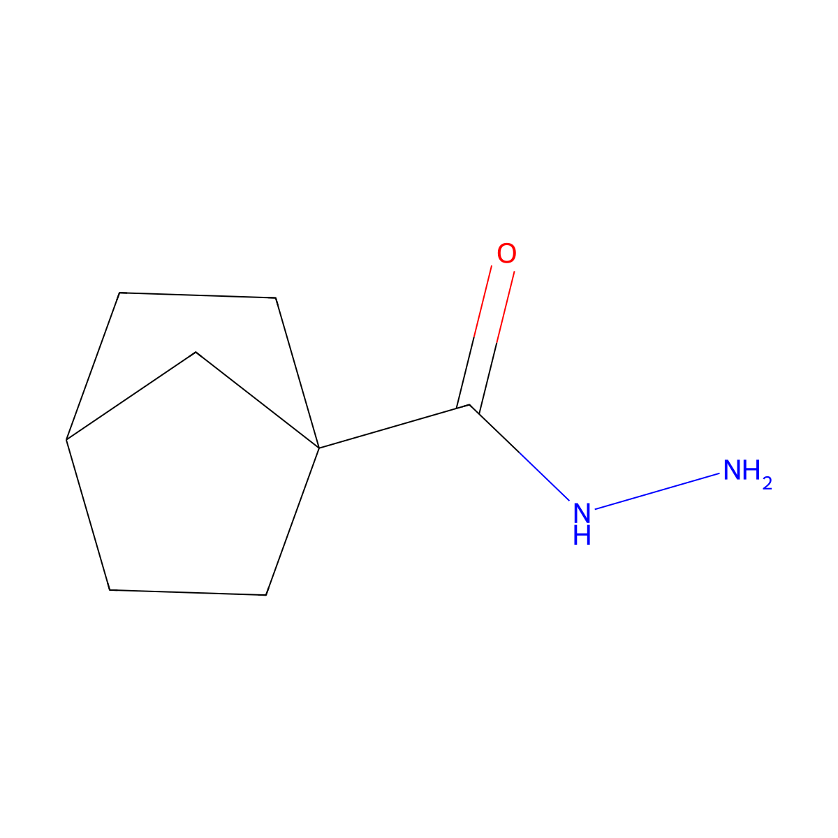 Bicyclo[2.2.1]heptane-1-carbohydrazide molecular structure, CAS 321681-04-3