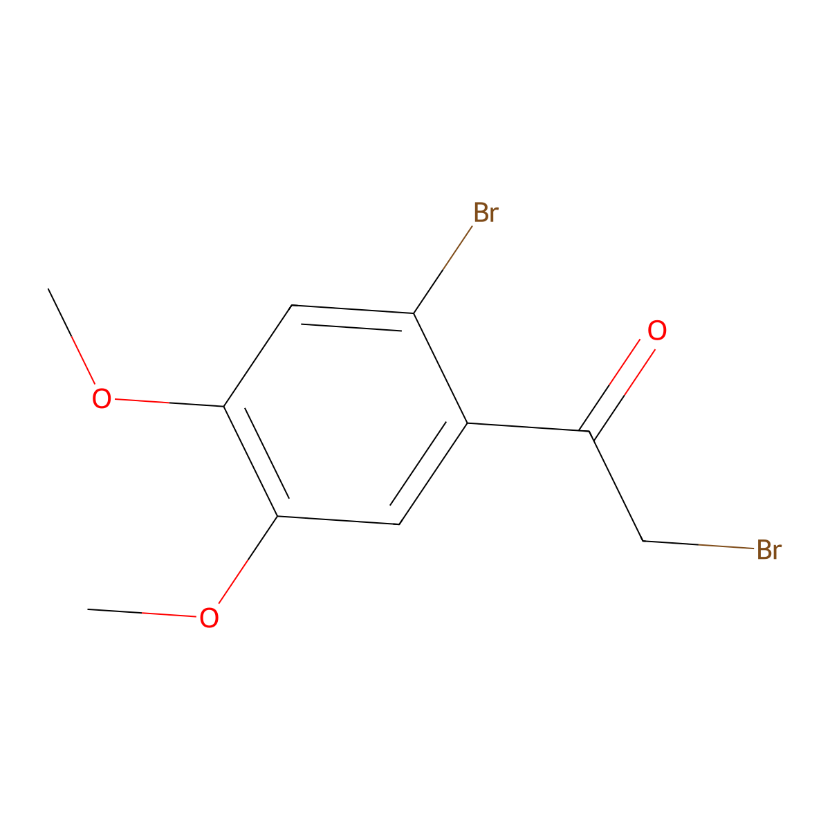 2-Bromo-1-(2-bromo-4,5-dimethoxyphenyl)ethanone molecular structure, CAS 321681-28-1