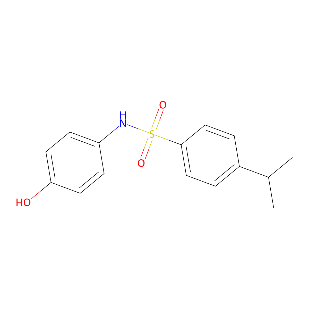 N-(4-hydroxyphenyl)-4-propan-2-ylbenzenesulfonamide molecular structure, CAS 321683-52-7