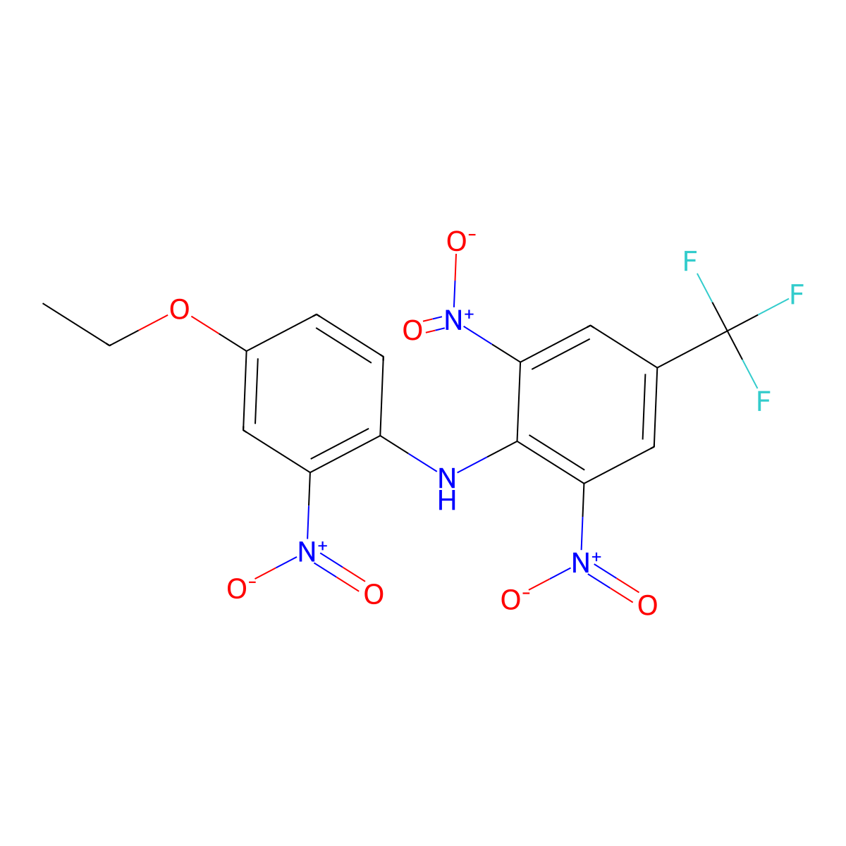N-(4-ethoxy-2-nitrophenyl)-2,6-dinitro-4-(trifluoromethyl)aniline molecular structure, CAS 321683-97-0
