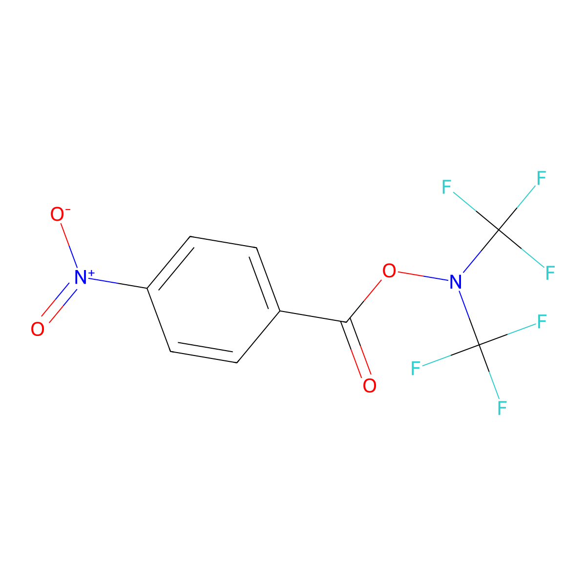 [Bis(trifluoromethyl)amino] 4-nitrobenzoate molecular structure, CAS 321684-03-1