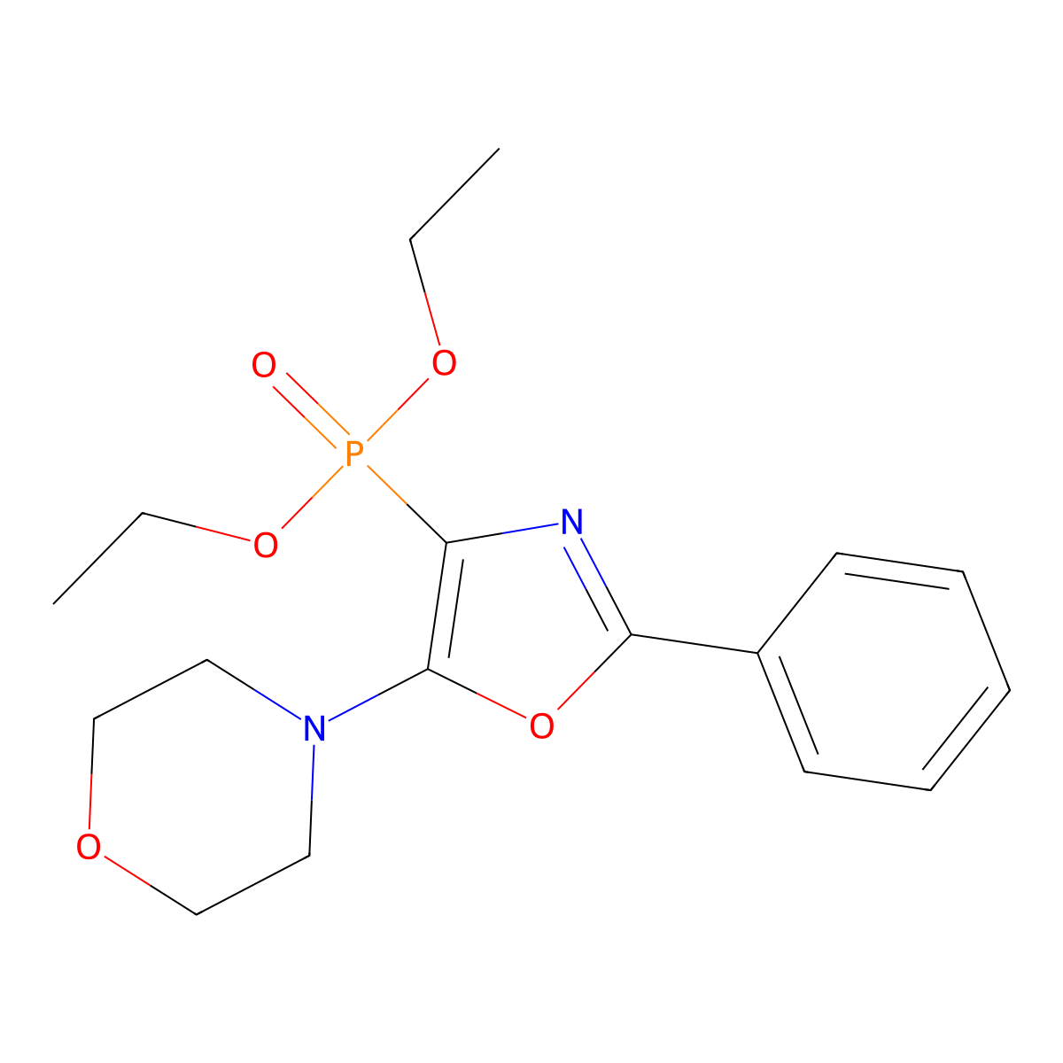 4-(4-Diethoxyphosphoryl-2-phenyl-1,3-oxazol-5-yl)morpholine molecular structure, CAS 321685-33-0