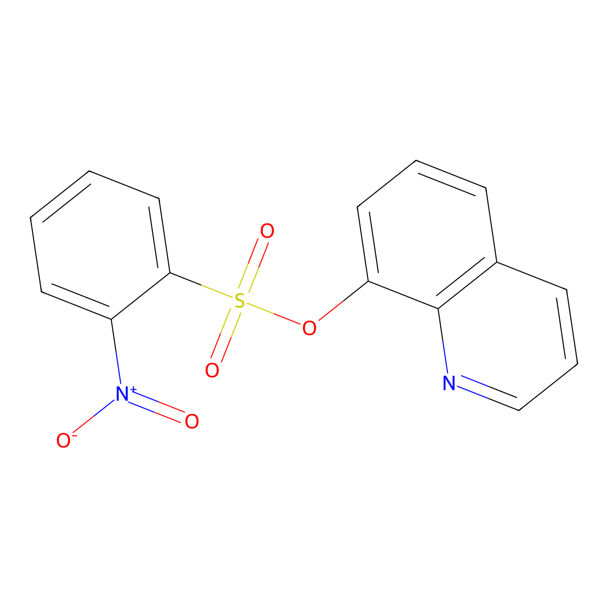 Quinolin-8-yl 2-nitrobenzenesulfonate molecular structure, CAS 321687-04-1