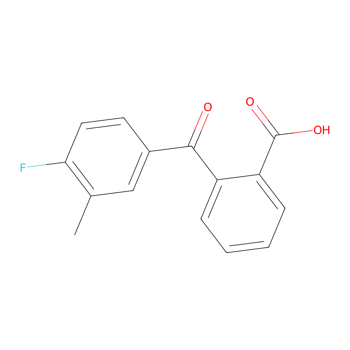 2-(4-Fluoro-3-methylbenzoyl)benzoic acid molecular structure, CAS 321687-05-2