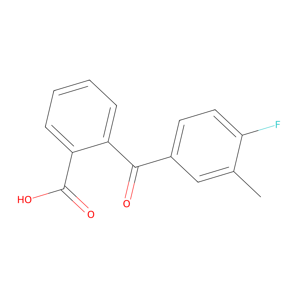 2-(4-Fluoro-3-methylbenzoyl)benzoic acid molecular structure, CAS 321687-05-2