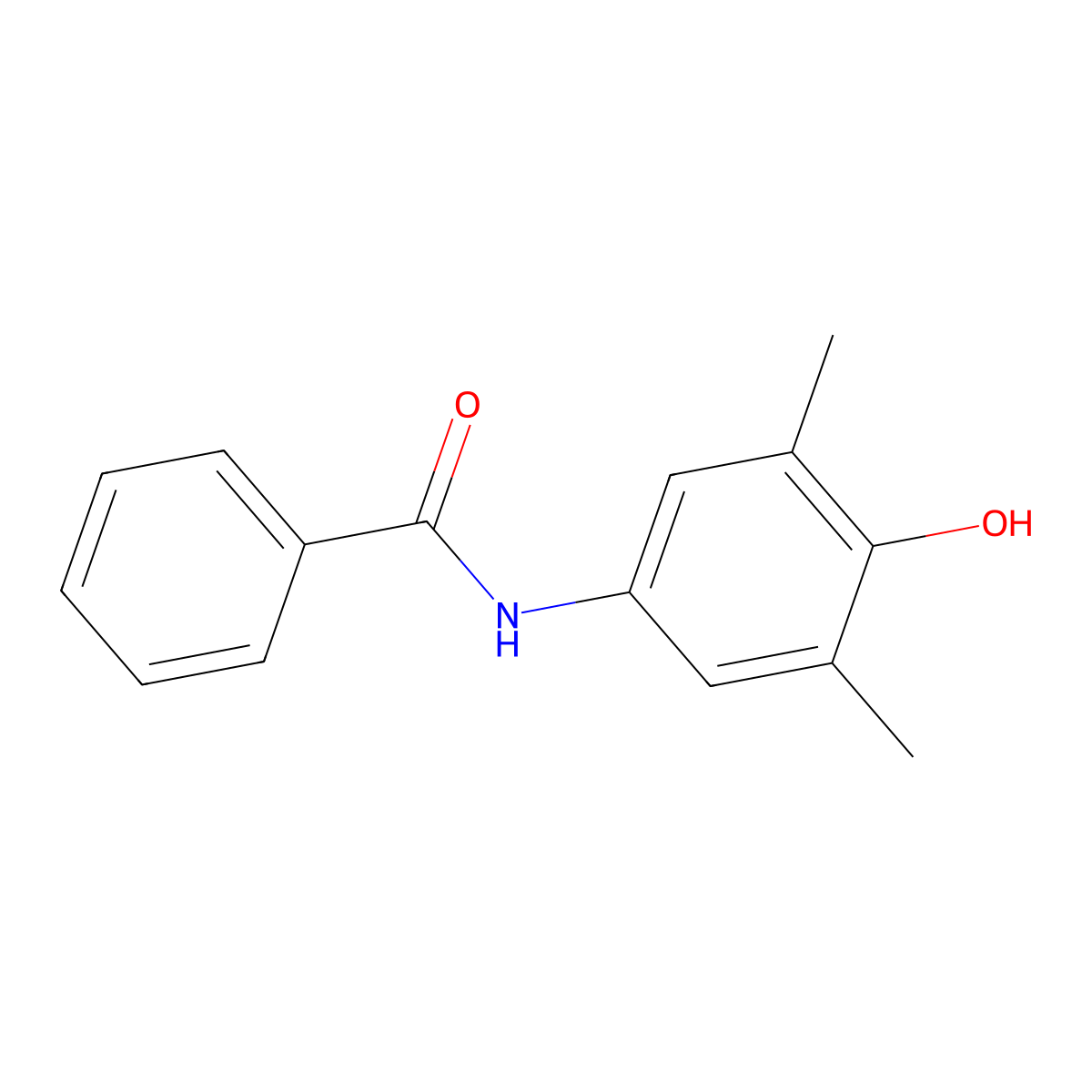 N-(4-hydroxy-3,5-dimethylphenyl)benzamide molecular structure, CAS 321687-97-2