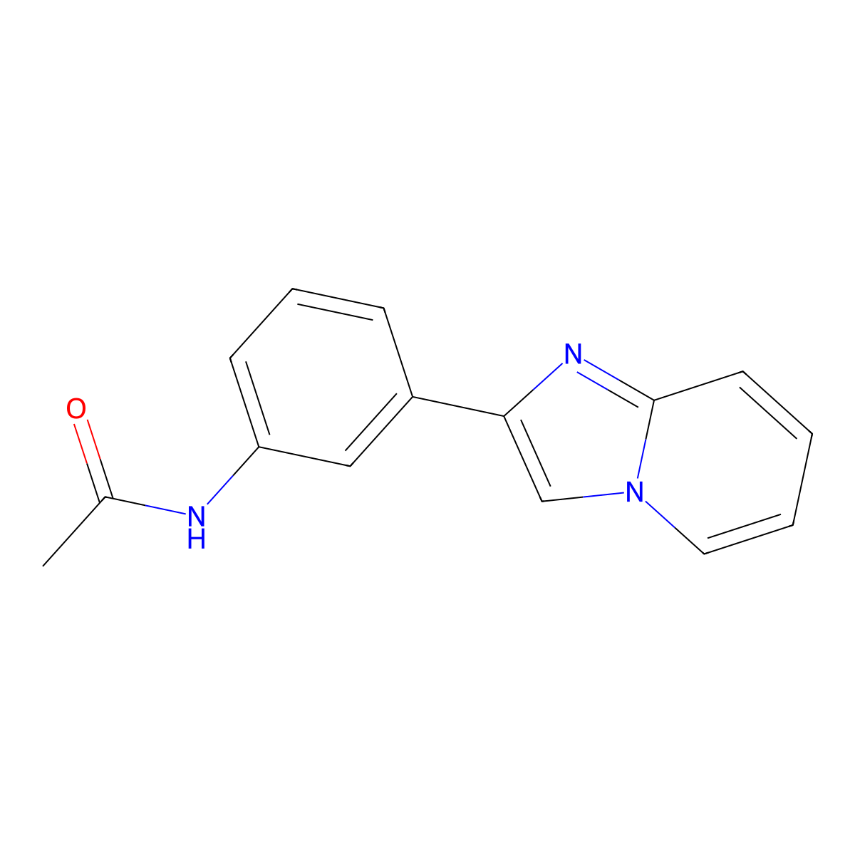 N-(3-imidazo[1,2-a]pyridin-2-ylphenyl)acetamide molecular structure, CAS 321688-53-3