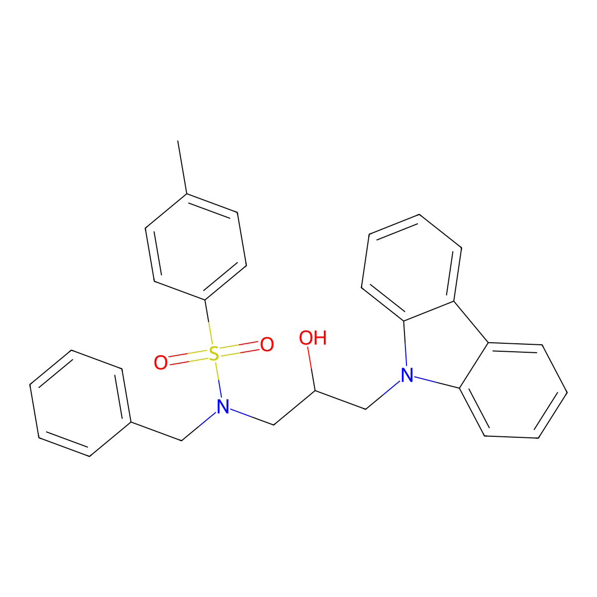 N-benzyl-N-[3-(9H-carbazol-9-yl)-2-hydroxypropyl]-4-methylbenzenesulfonamide molecular structure, CAS 321689-21-8