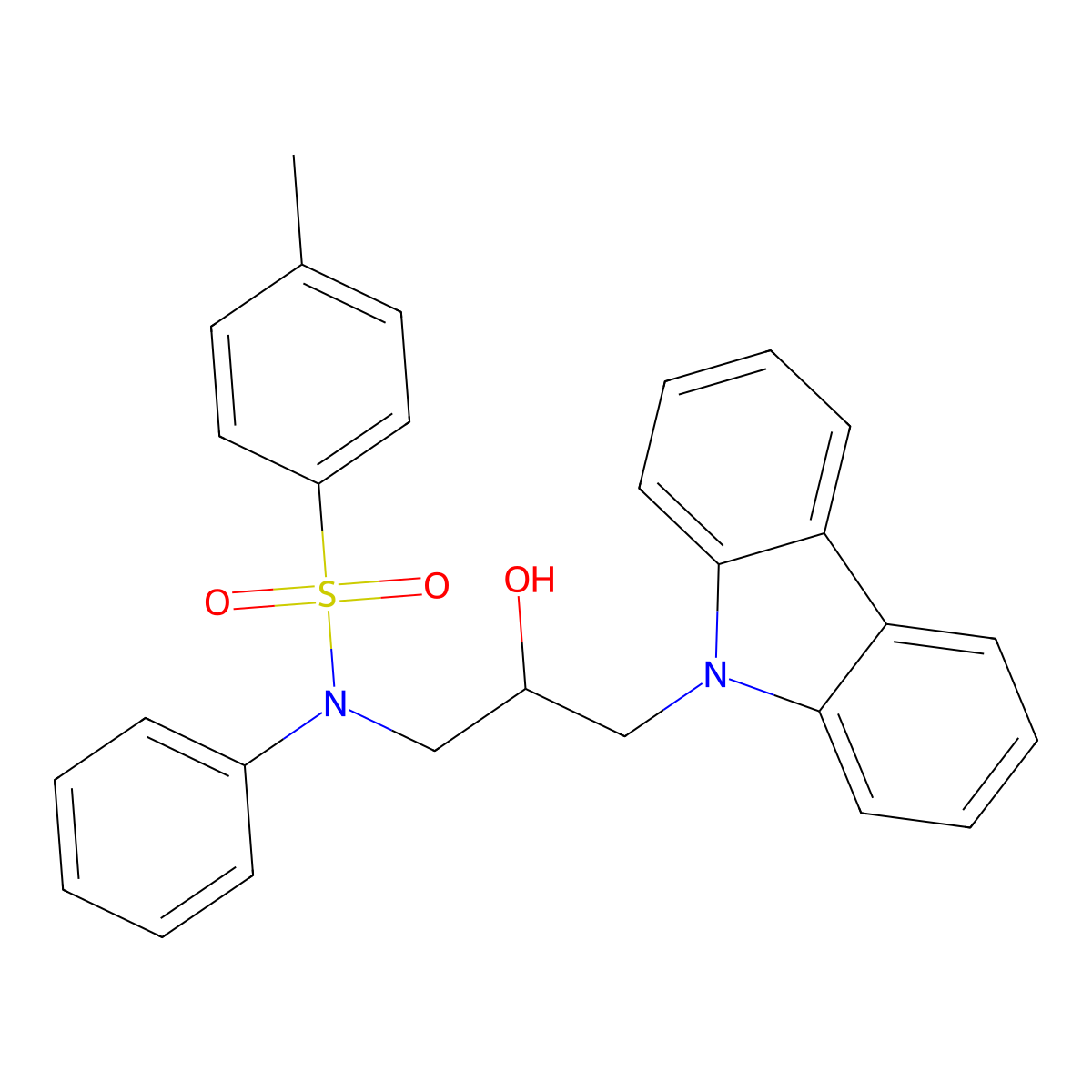 N-[3-(9H-carbazol-9-yl)-2-hydroxypropyl]-4-methyl-N-phenylbenzenesulfonamide molecular structure, CAS 321689-24-1