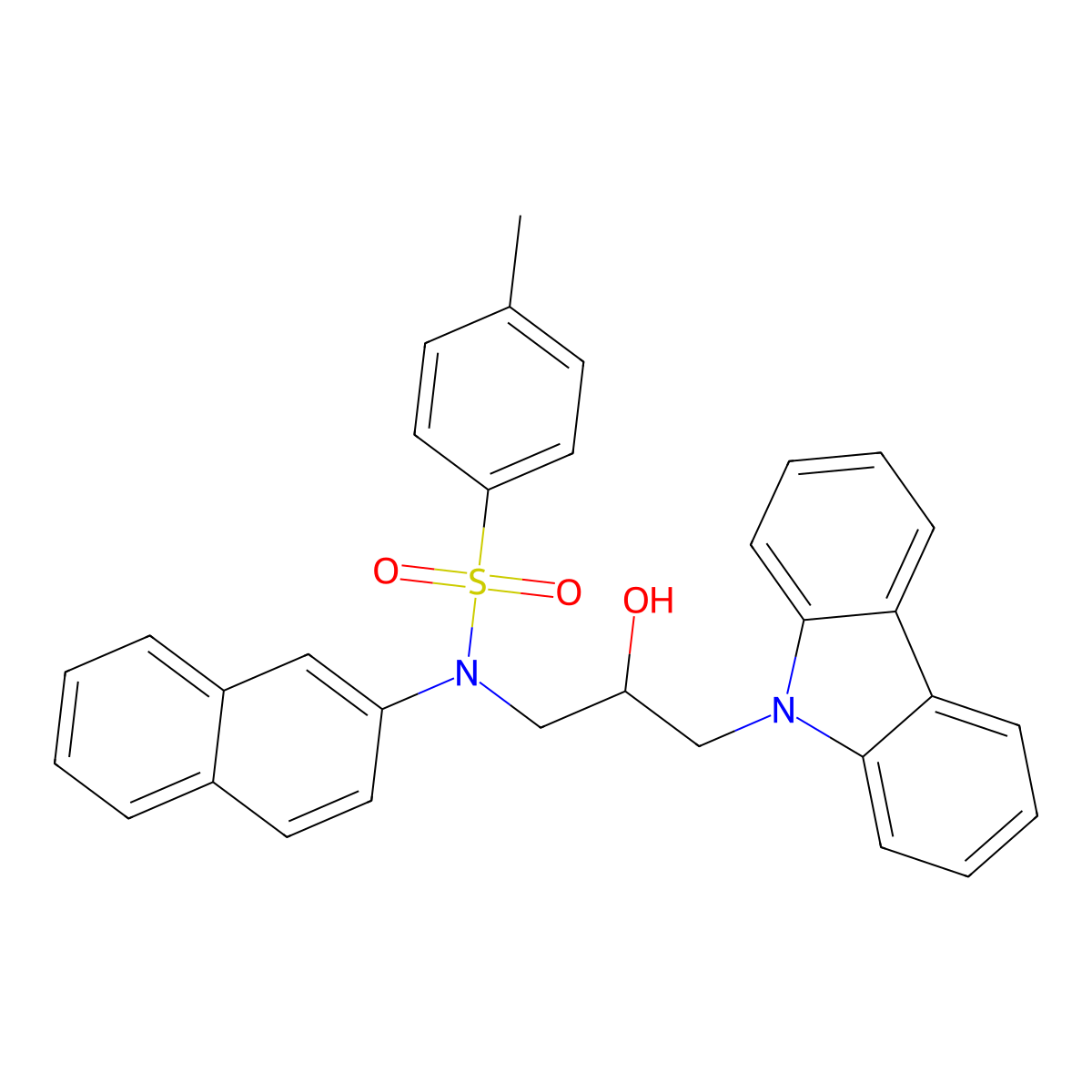 (3-Carbazol-9-yl-2-hydroxypropyl)[(4-methylphenyl)sulfonyl]-2-naphthylamine molecular structure, CAS 321689-26-3