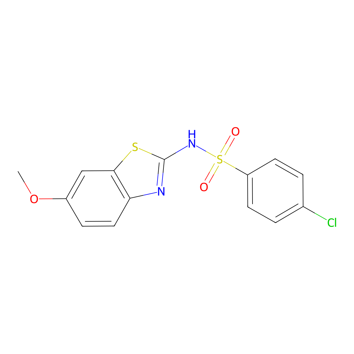 4-chloro-N-(6-methoxy-1,3-benzothiazol-2-yl)benzenesulfonamide molecular structure, CAS 321690-04-4
