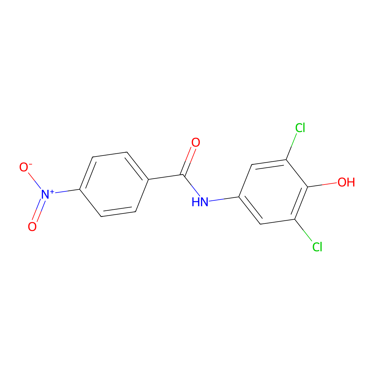 N-(3,5-dichloro-4-hydroxyphenyl)-4-nitrobenzamide molecular structure, CAS 321692-44-8