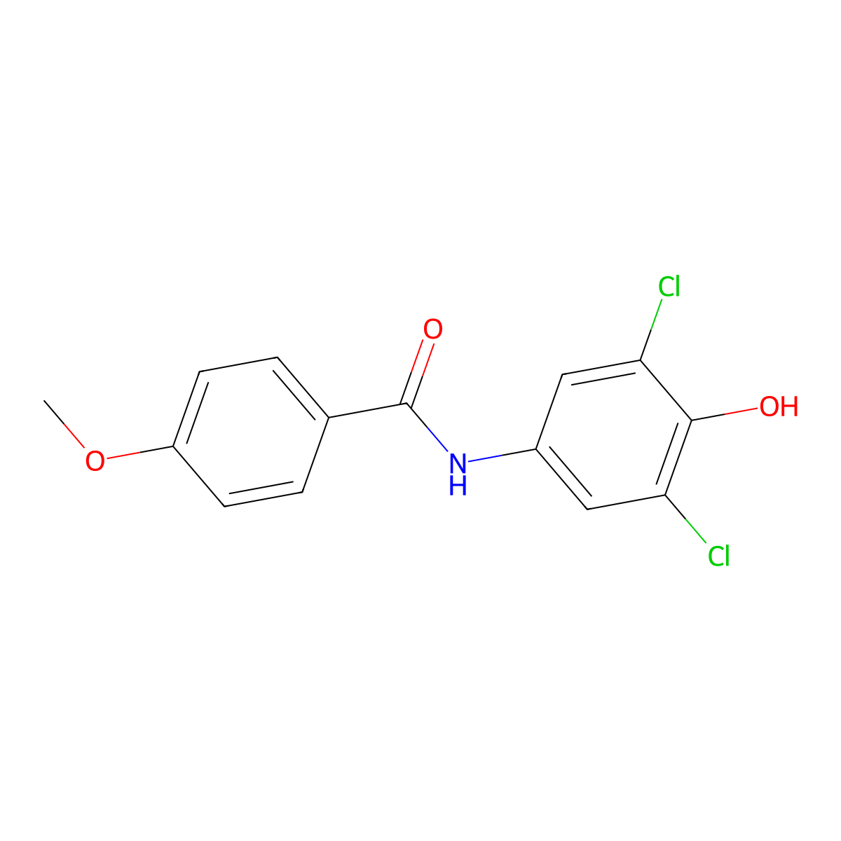 N-(3,5-dichloro-4-hydroxyphenyl)-4-methoxybenzamide molecular structure, CAS 321692-61-9