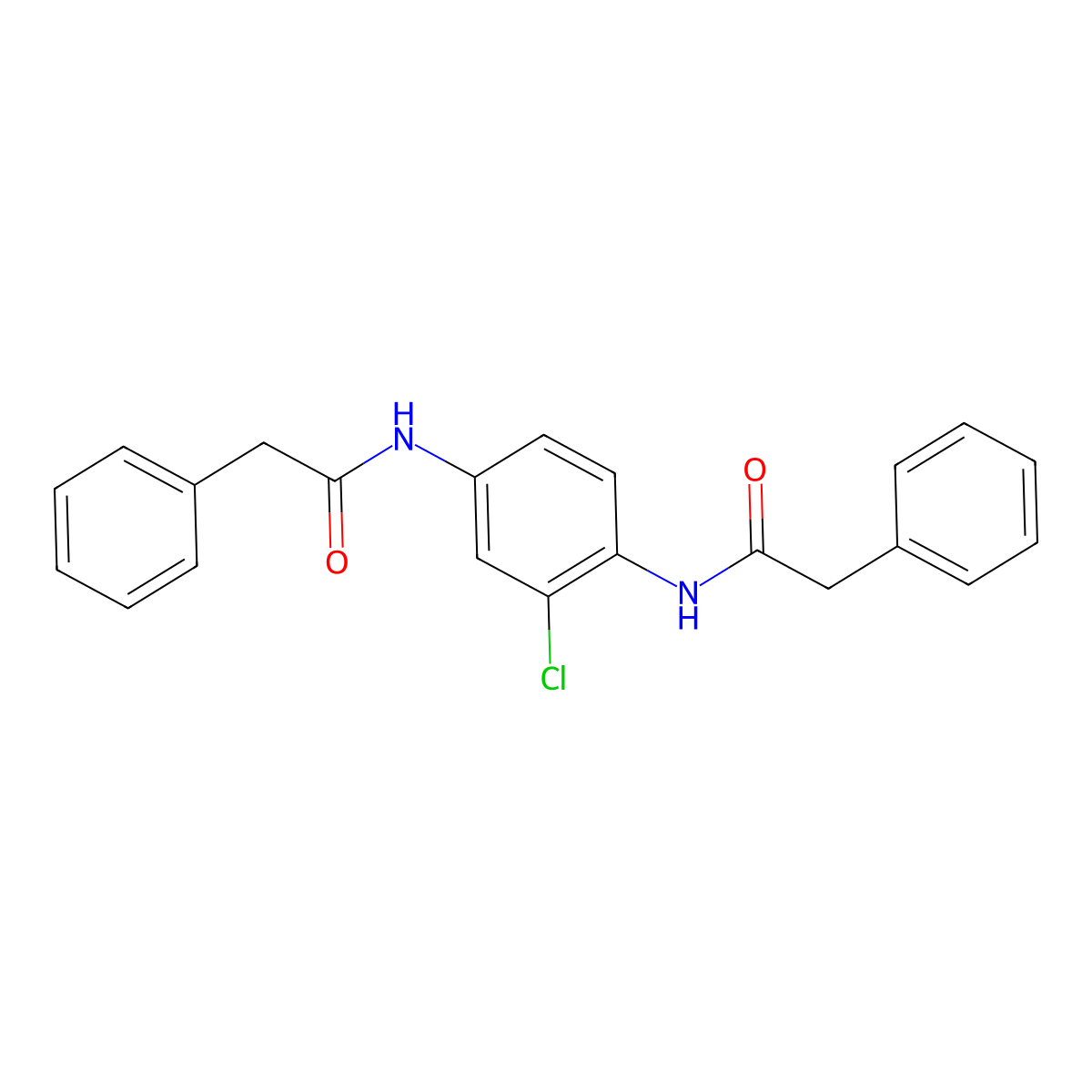 N-[3-chloro-4-[(2-phenylacetyl)amino]phenyl]-2-phenylacetamide molecular structure, CAS 321693-11-2