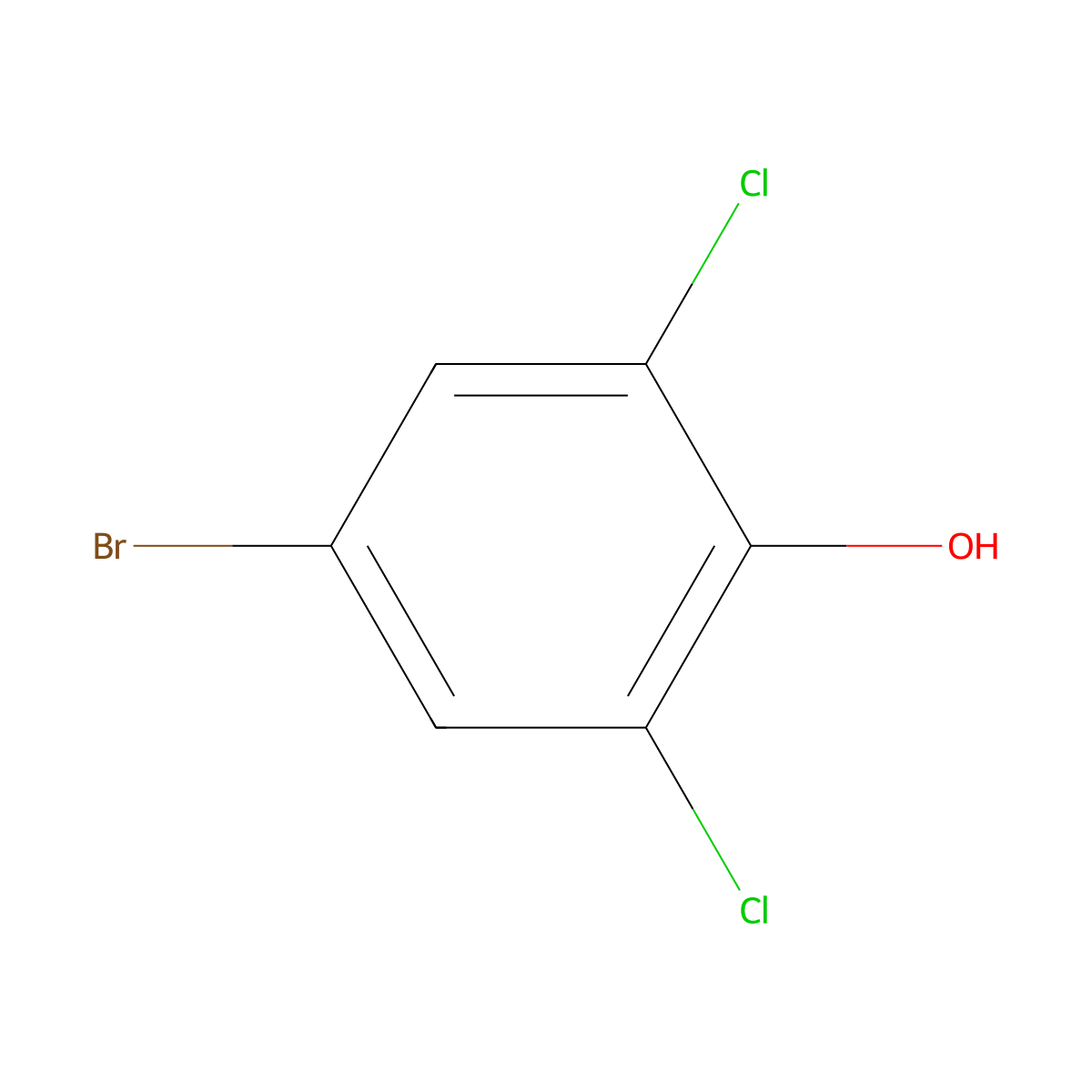 4-Bromo-2,6-dichlorophenol molecular structure, CAS 3217-15-0