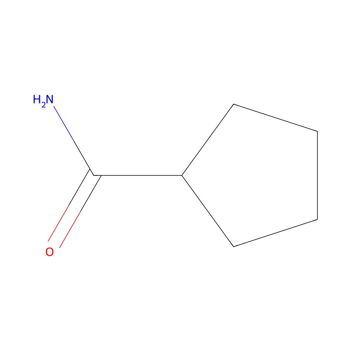 Cyclopentanecarboxamide molecular structure, CAS 3217-94-5