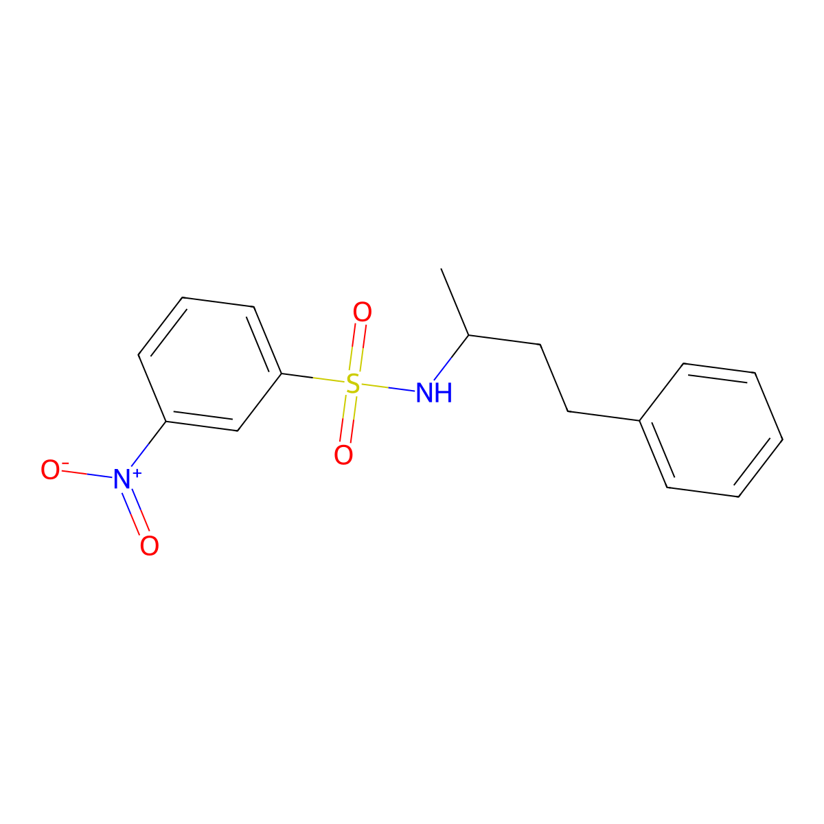 3-nitro-N-(4-phenylbutan-2-yl)benzenesulfonamide molecular structure, CAS 321703-80-4