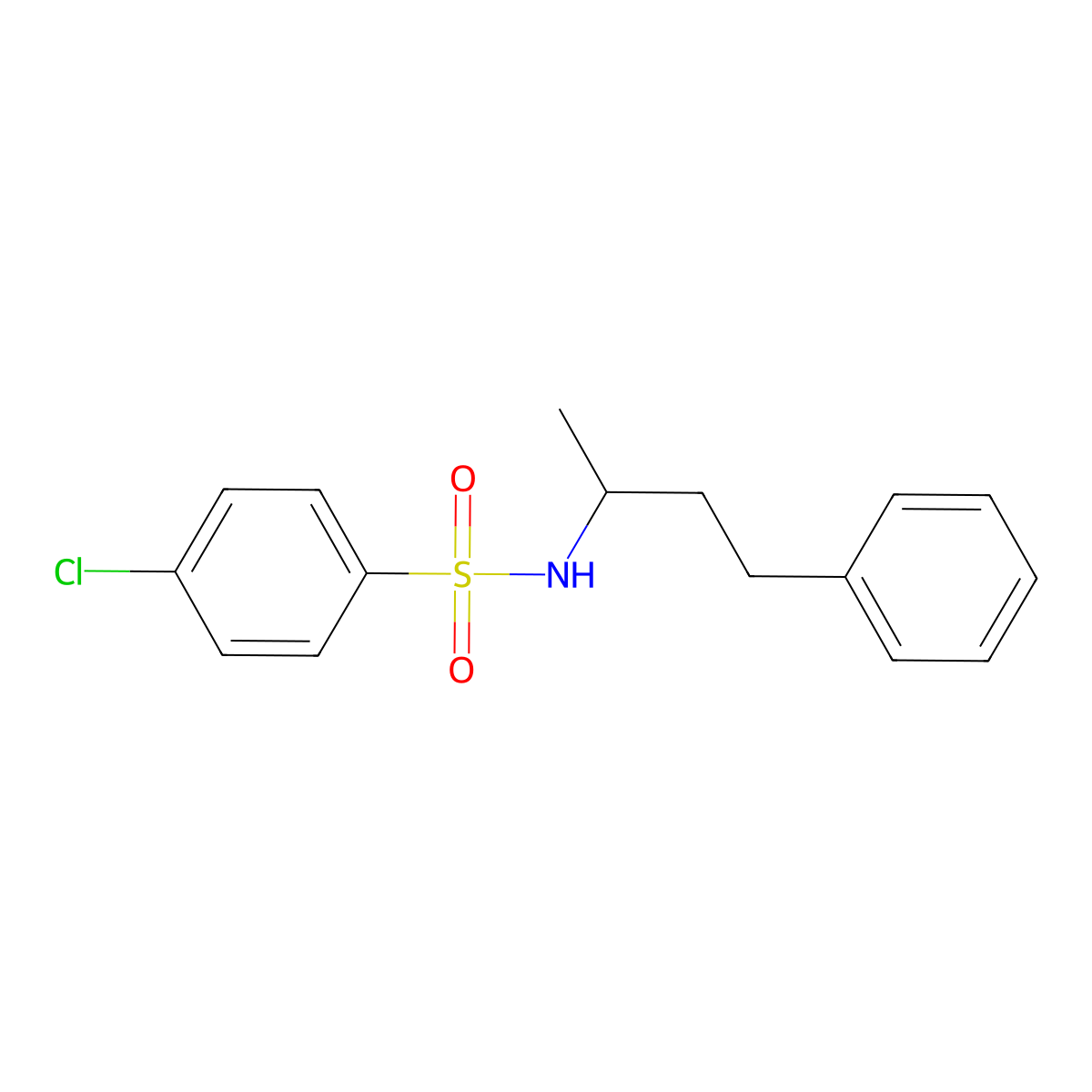 4-chloro-N-(4-phenylbutan-2-yl)benzenesulfonamide molecular structure, CAS 321703-82-6