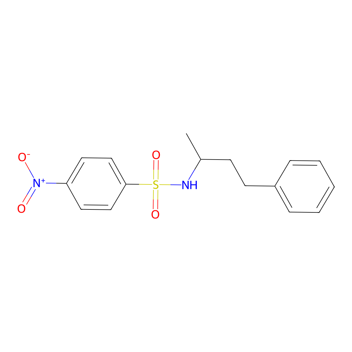 4-nitro-N-(4-phenylbutan-2-yl)benzenesulfonamide molecular structure, CAS 321703-84-8